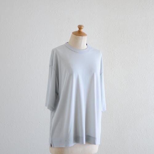 Soft cotton sheer pullover in Blue Gray