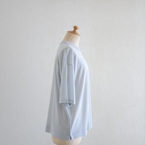 Soft cotton sheer pullover in Blue Gray
