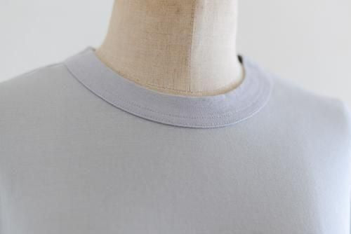 Soft cotton sheer pullover in Blue Gray