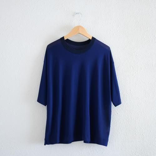 Soft cotton sheer pullover, Navy