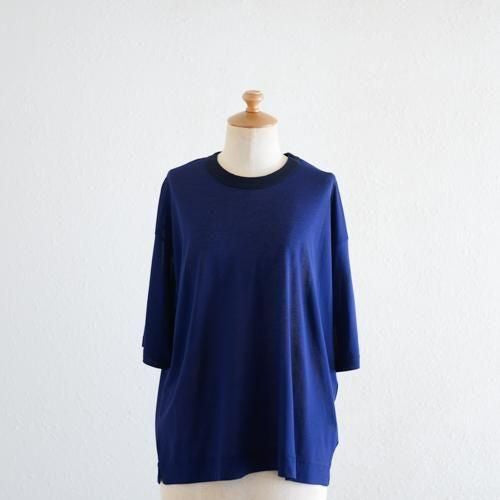 Soft cotton sheer pullover, Navy