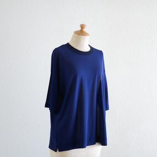 Soft cotton sheer pullover, Navy
