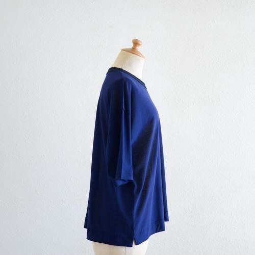 Soft cotton sheer pullover, Navy