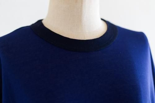 Soft cotton sheer pullover, Navy