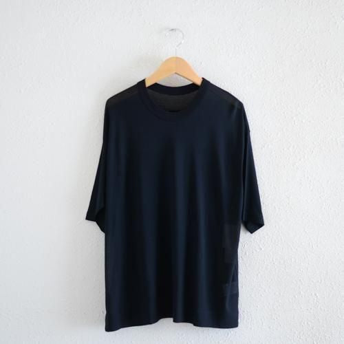 Soft cotton sheer pullover in Black