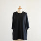 Soft cotton sheer pullover in Black
