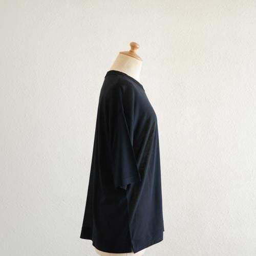 Soft cotton sheer pullover in Black