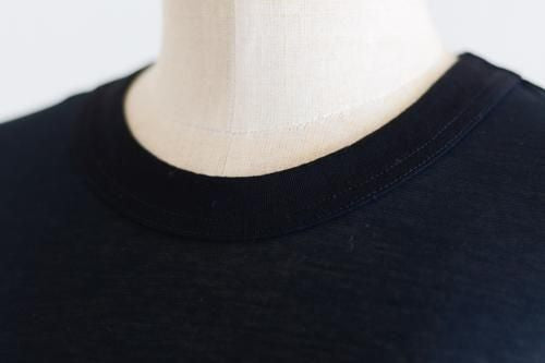 Soft cotton sheer pullover in Black