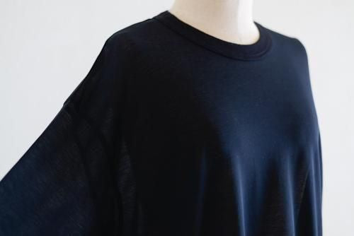Soft cotton sheer pullover in Black