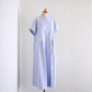 Cotton French Sleeve Dress White x Navy