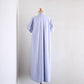 Cotton French Sleeve Dress White x Navy