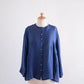 Soft Linen Cardigan Blouse Navy