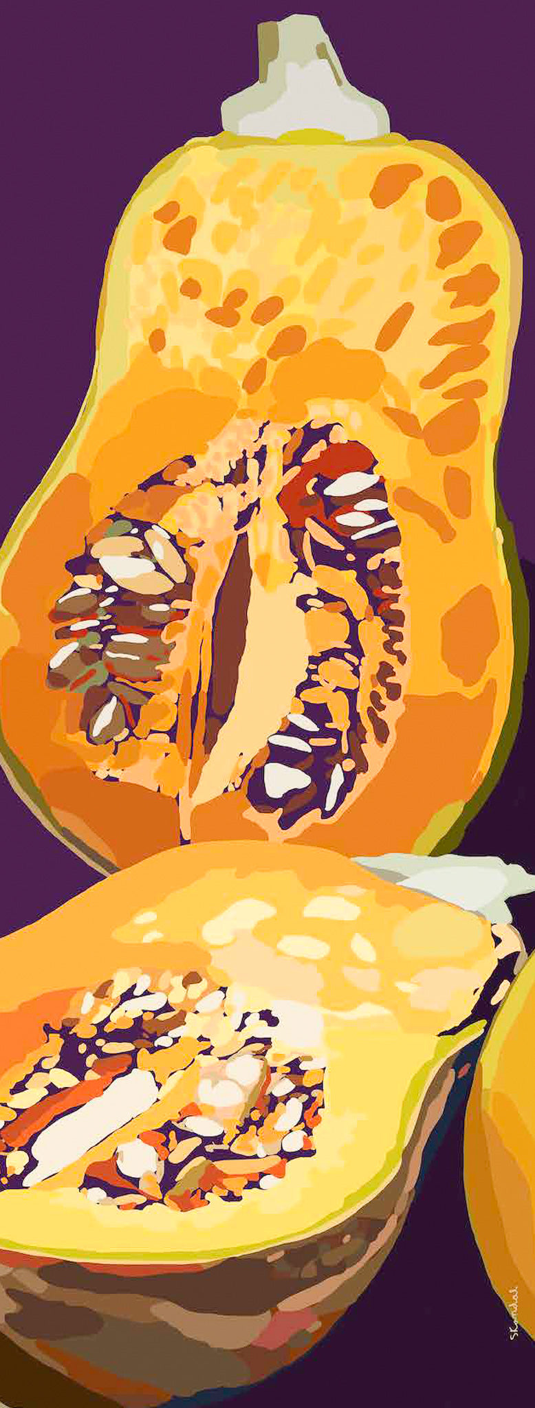 ウールヴェジタブルストール Pumpkin