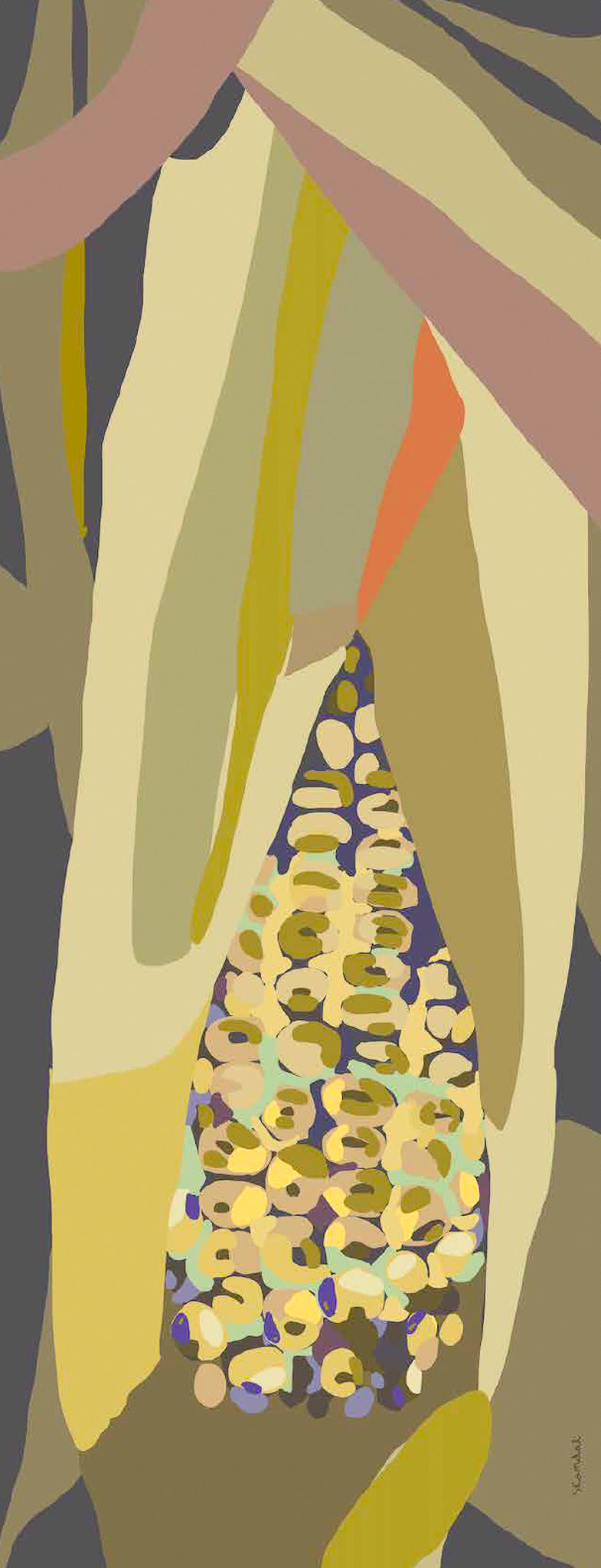 ウールヴェジタブルストール Corn