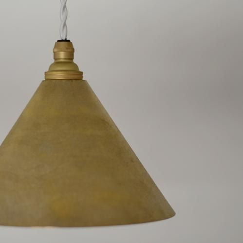 Conical pendant lamp, machined
