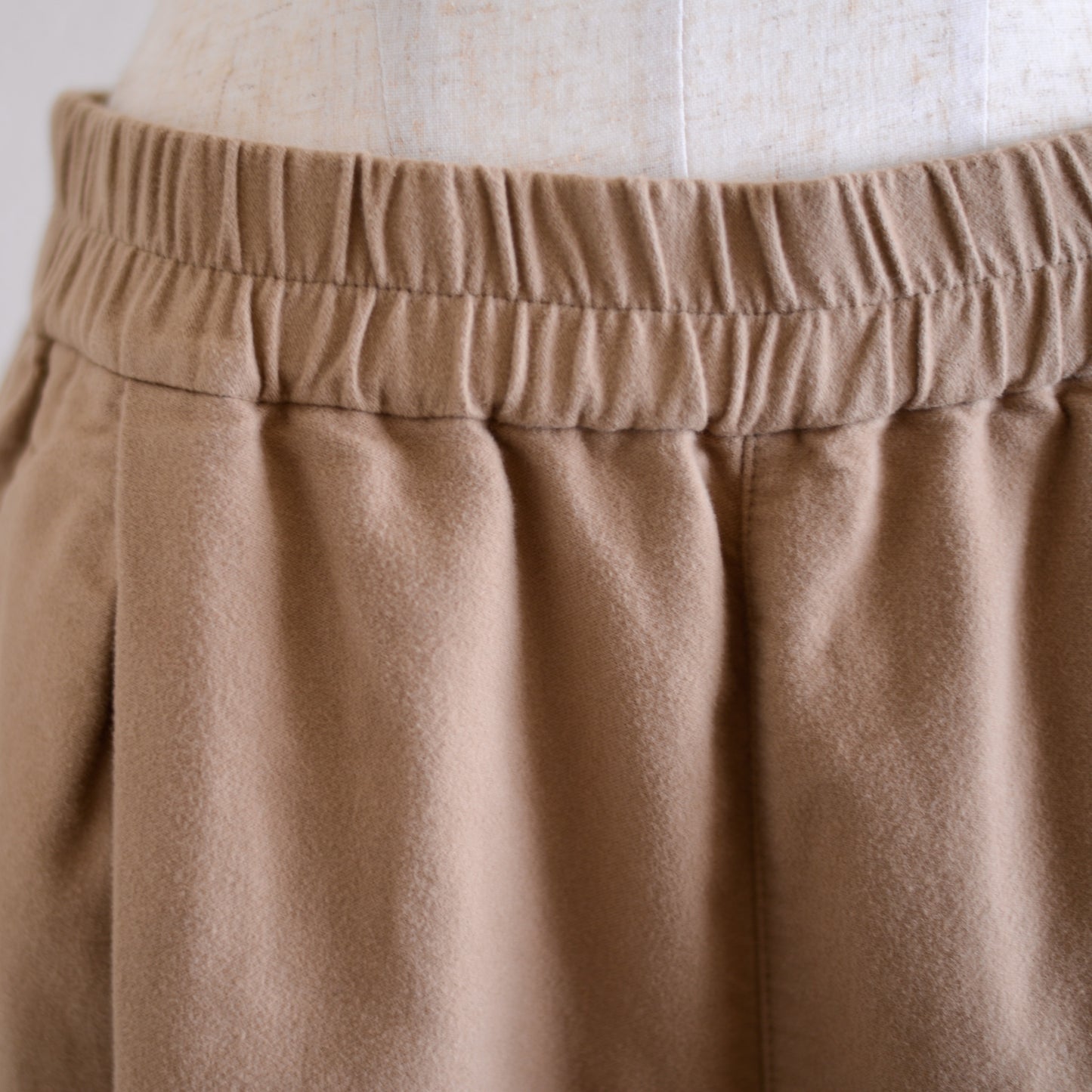 Organic Cotton Premium Suede Pants, Beige