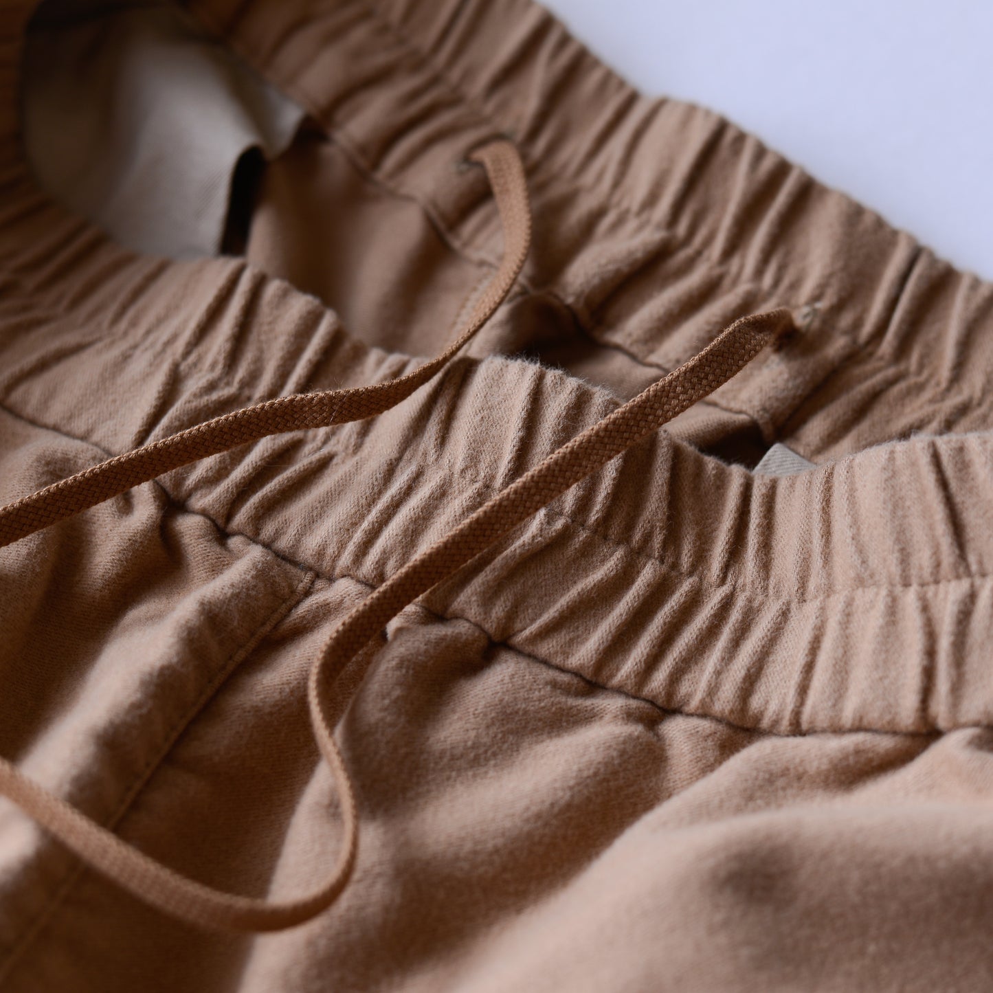 Organic Cotton Premium Suede Pants, Beige