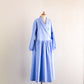 Shawl Collar Cache-Coeur Dress Sky Blue