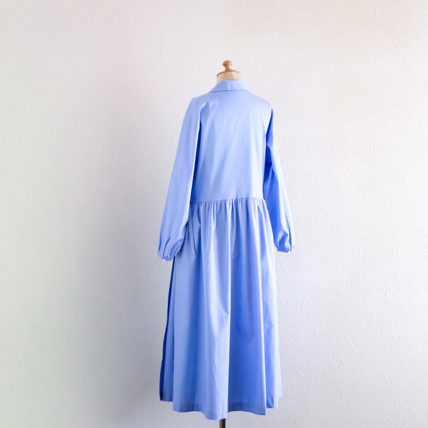 Shawl Collar Cache-Coeur Dress Sky Blue