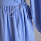 Shawl Collar Cache-Coeur Dress Sky Blue