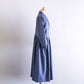 Shawl Collar Cache-Coeur Dress Charcoal Gray