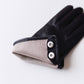 Silk-lined 2-button leather gloves in Black