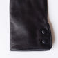 Silk-lined 2-button leather gloves in Black