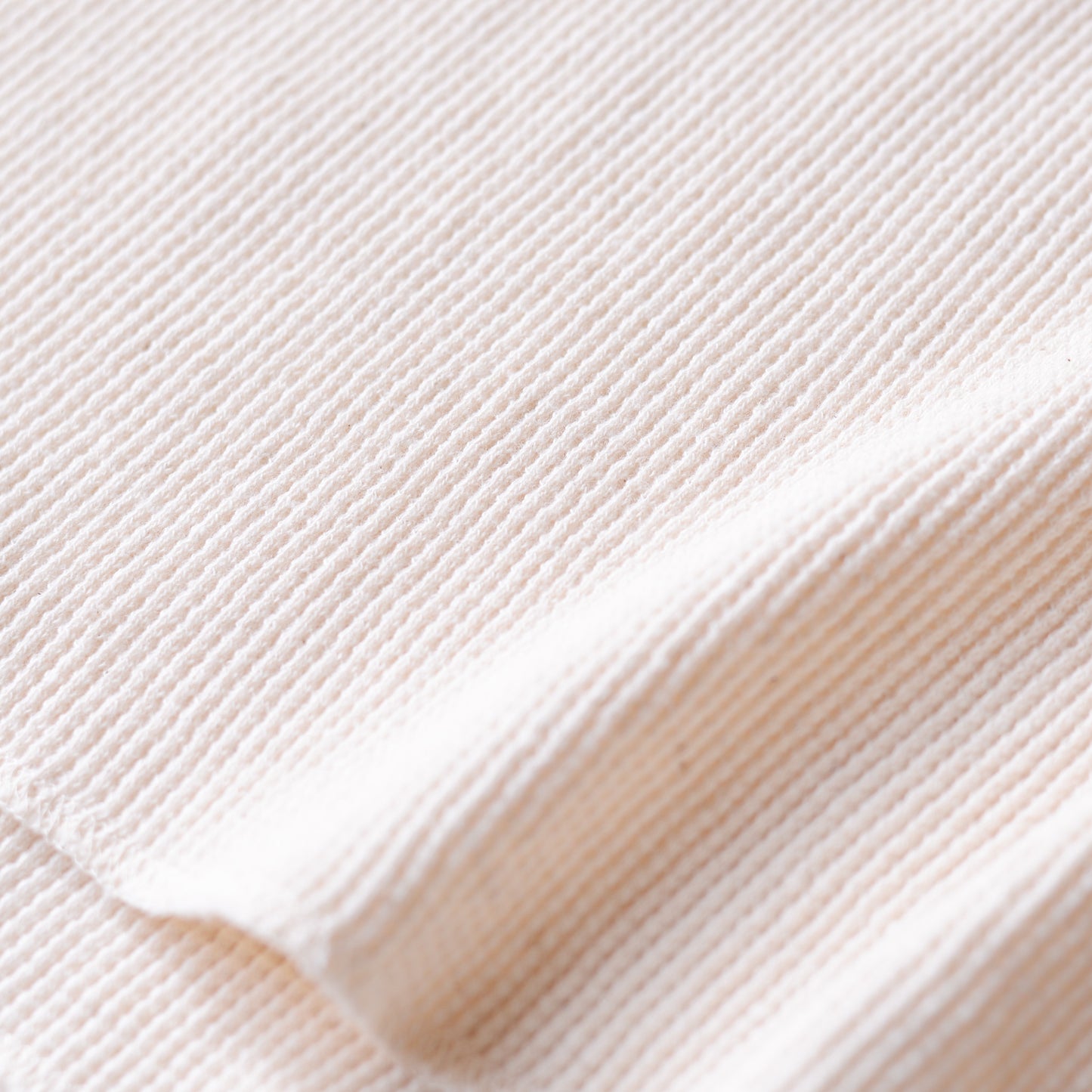 コットンワッフルロングスリーブシャツ Kinari