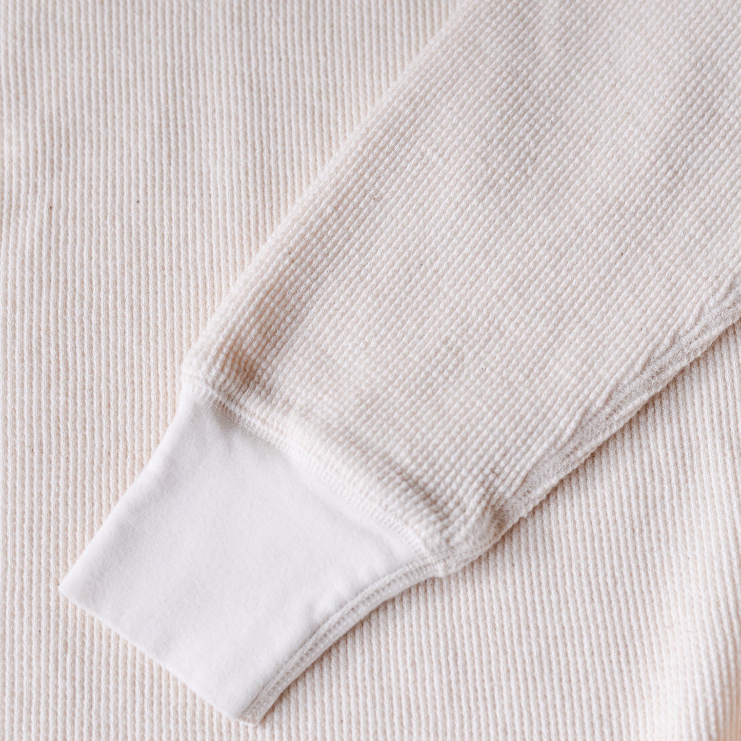 コットンワッフルロングスリーブシャツ Kinari