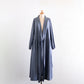 Shawl Collar Cache-Coeur Dress Charcoal Gray