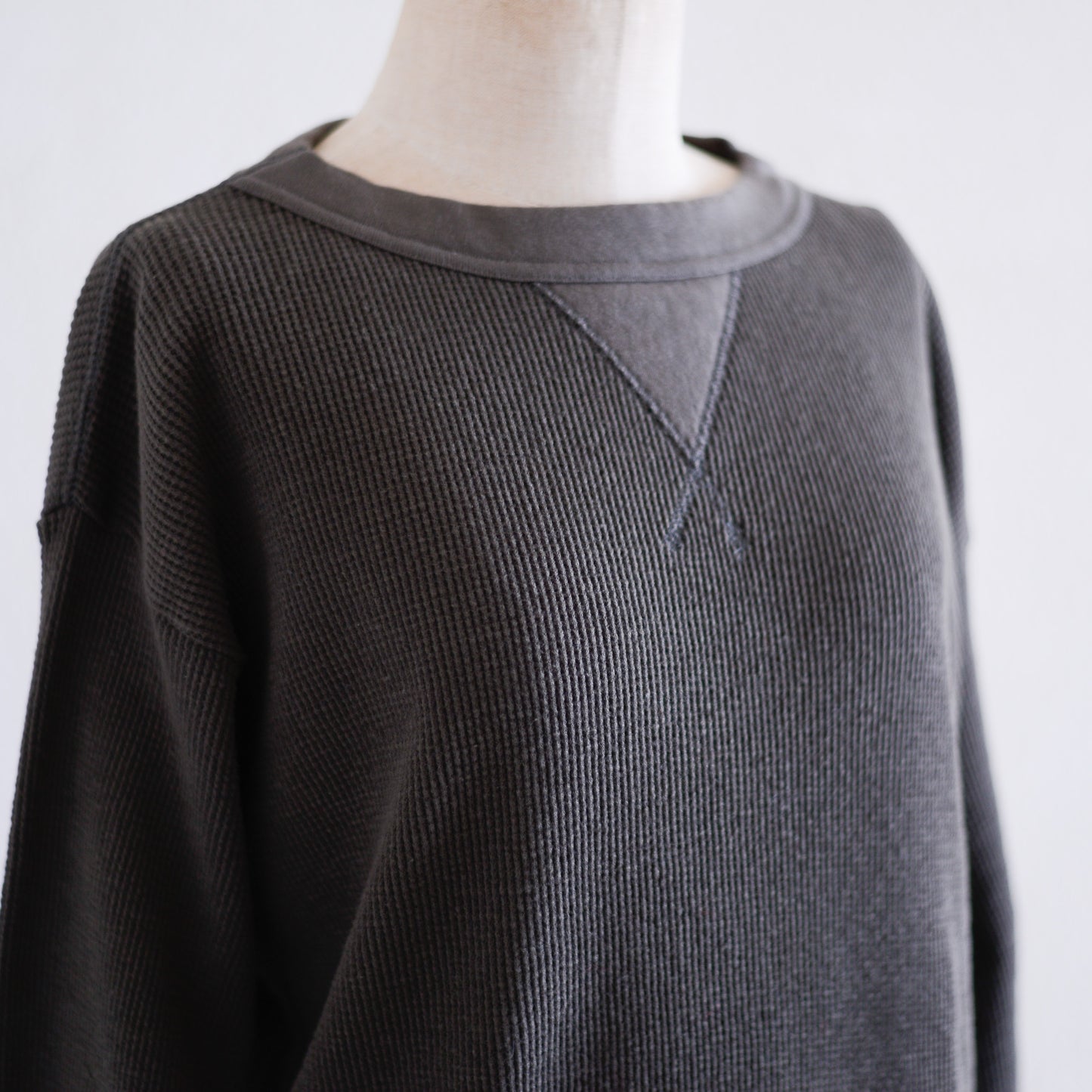 コットンワッフルロングスリーブシャツ Khaki