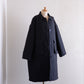Cotton Quilted Reversible Long Coat Black