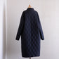 Cotton Quilted Reversible Long Coat Black
