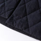 Cotton Quilted Reversible Long Coat Black
