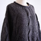 Hand-knitted wool cable sweater, Brown