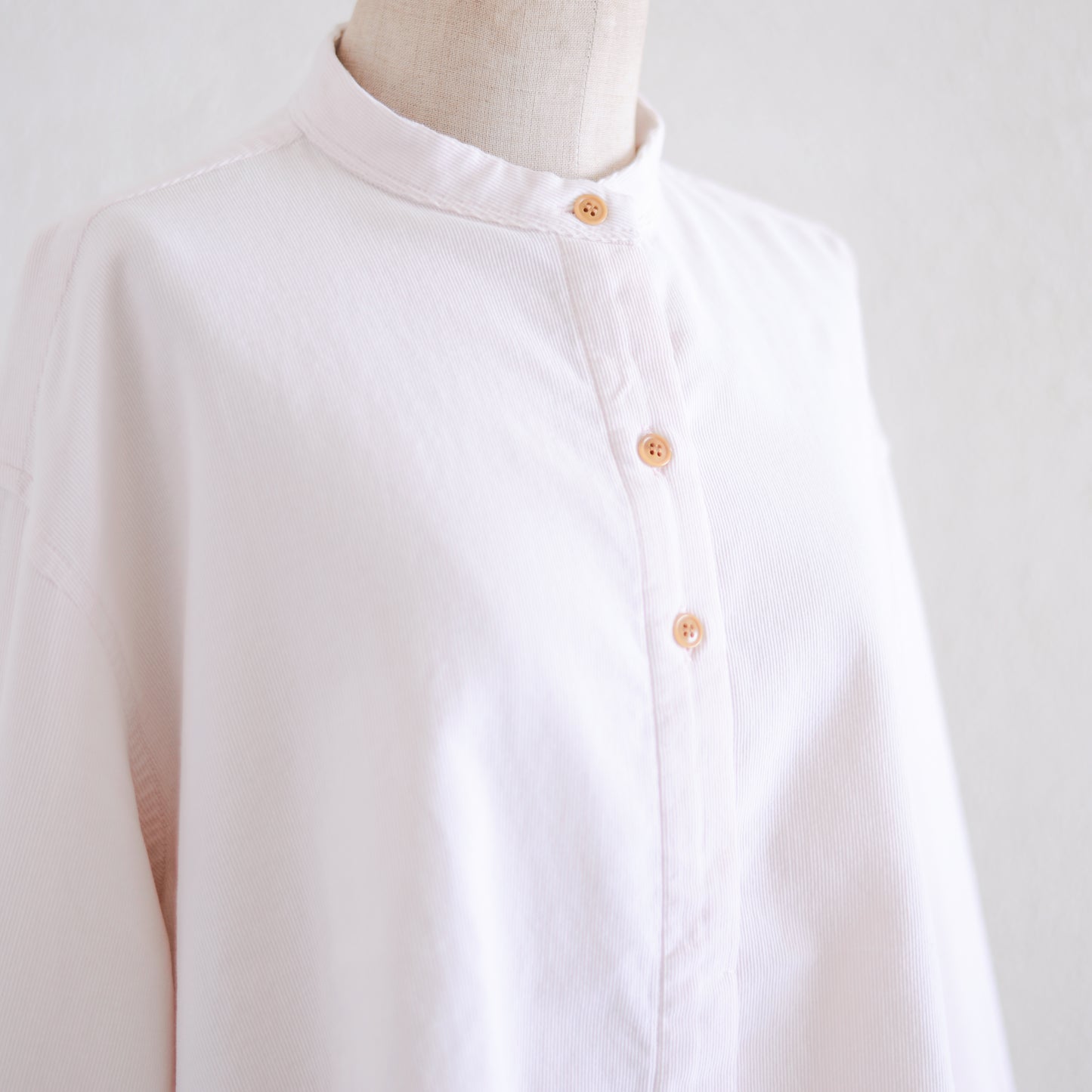 コットンスタンドオーバーシャツ Pink