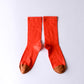 Chaussette Uni Vermillon