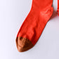 Chaussette Uni Vermillon