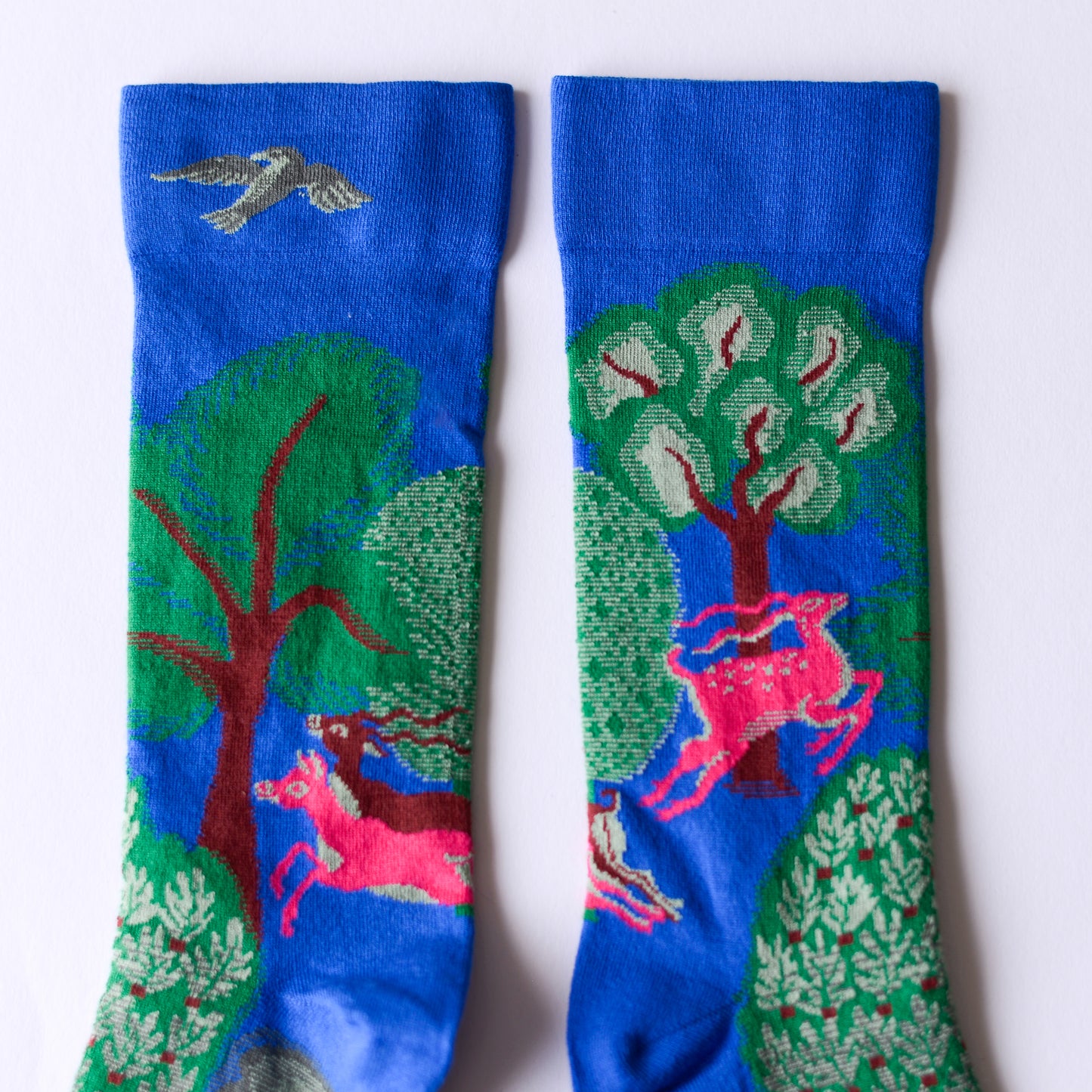 Cobalt Deer Socks