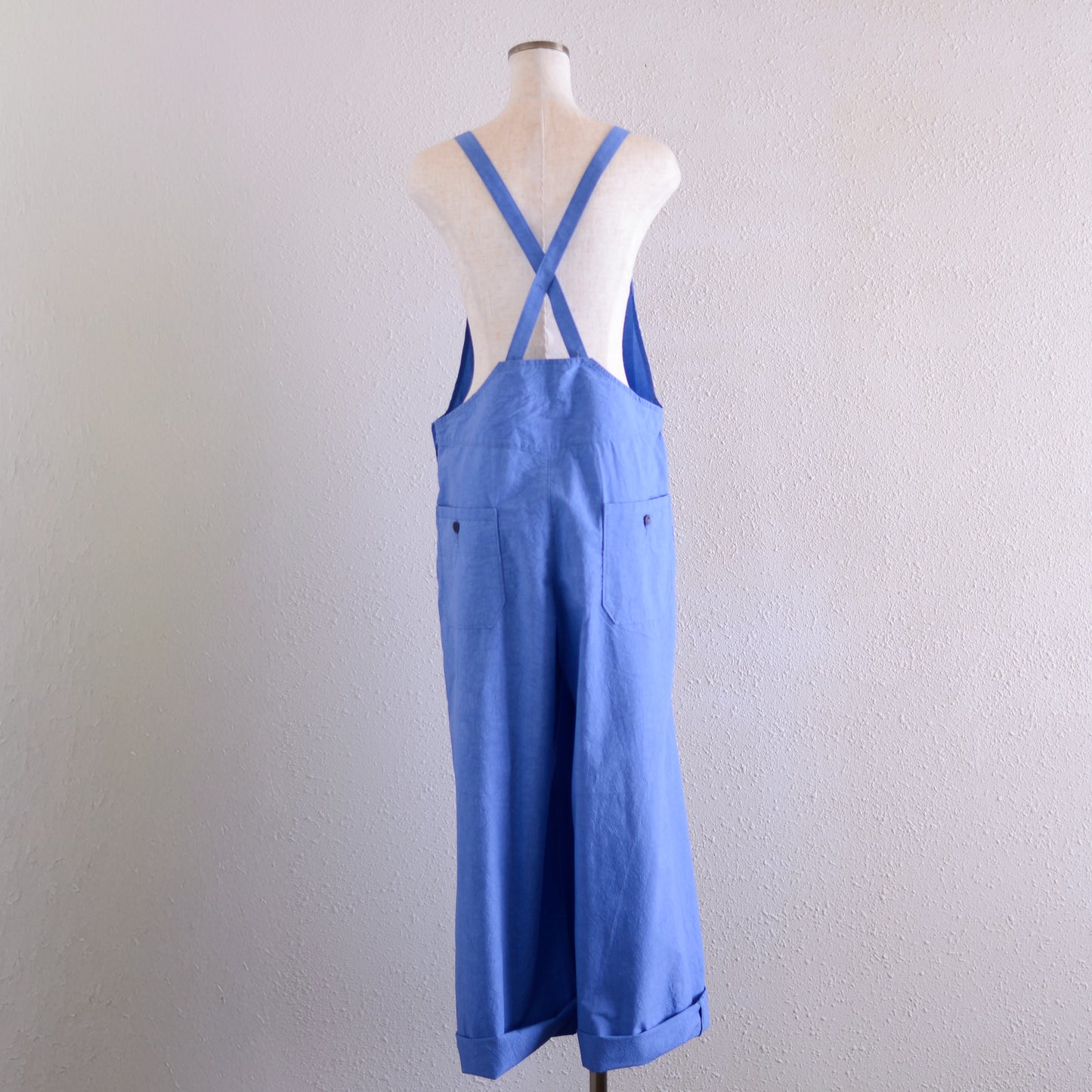 コットンリネンサロペット Blue