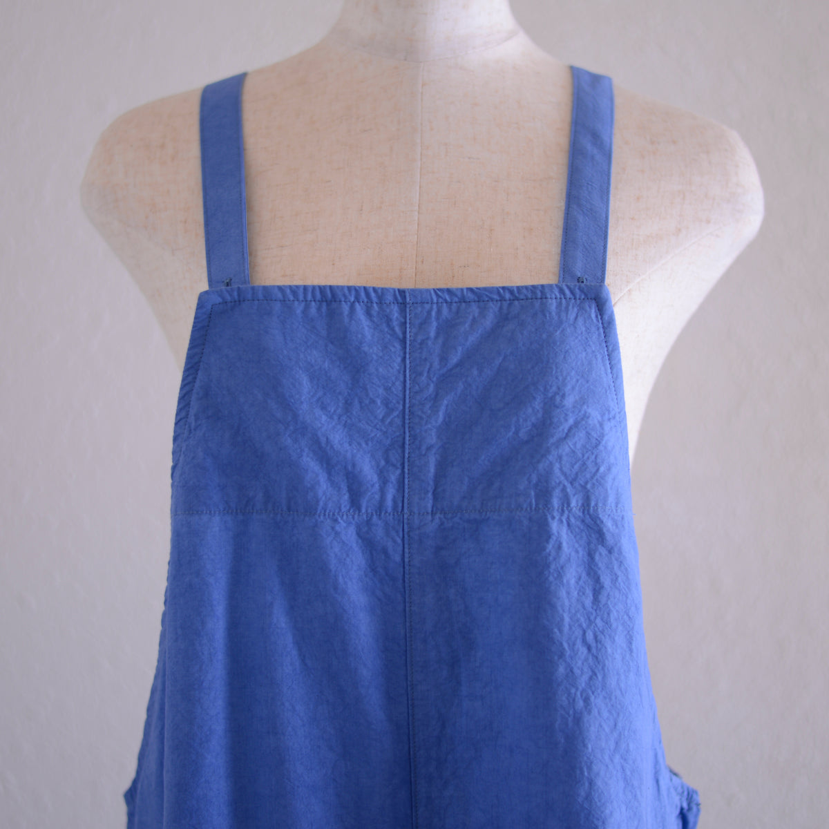 コットンリネンサロペット Blue