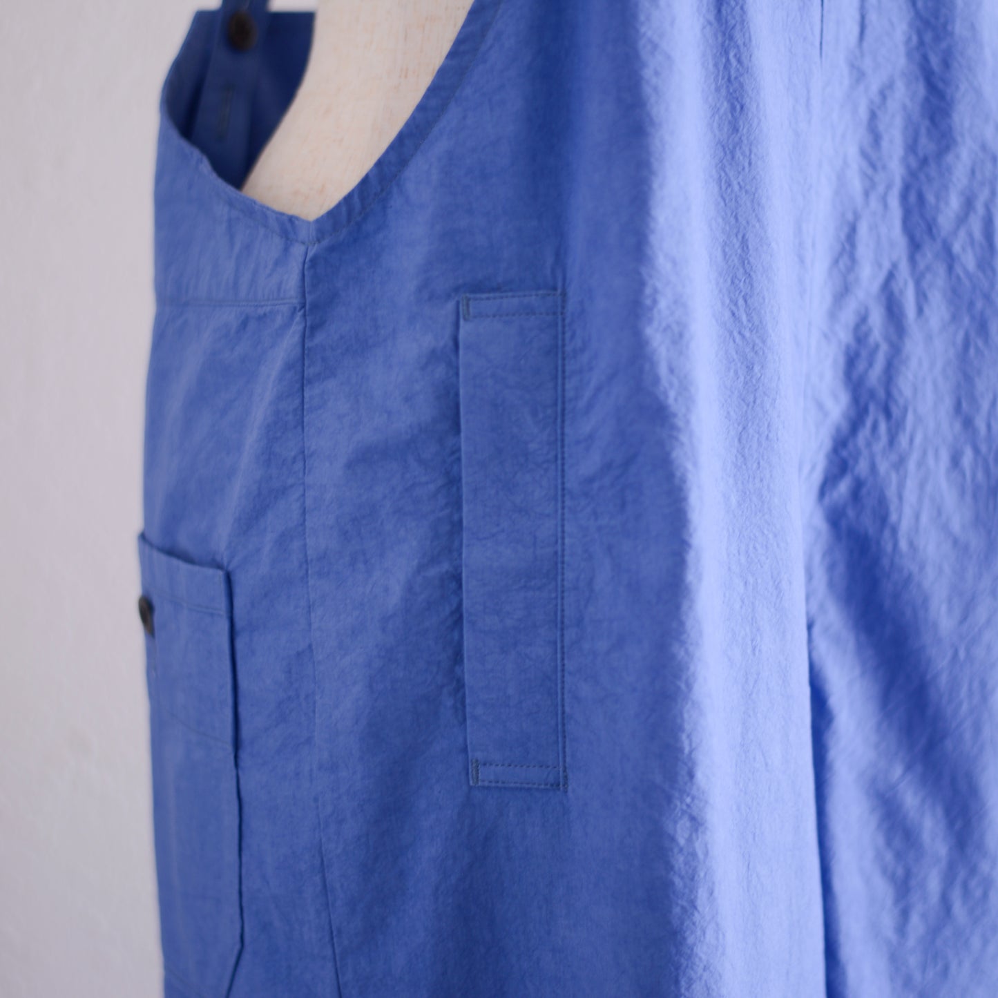 コットンリネンサロペット Blue