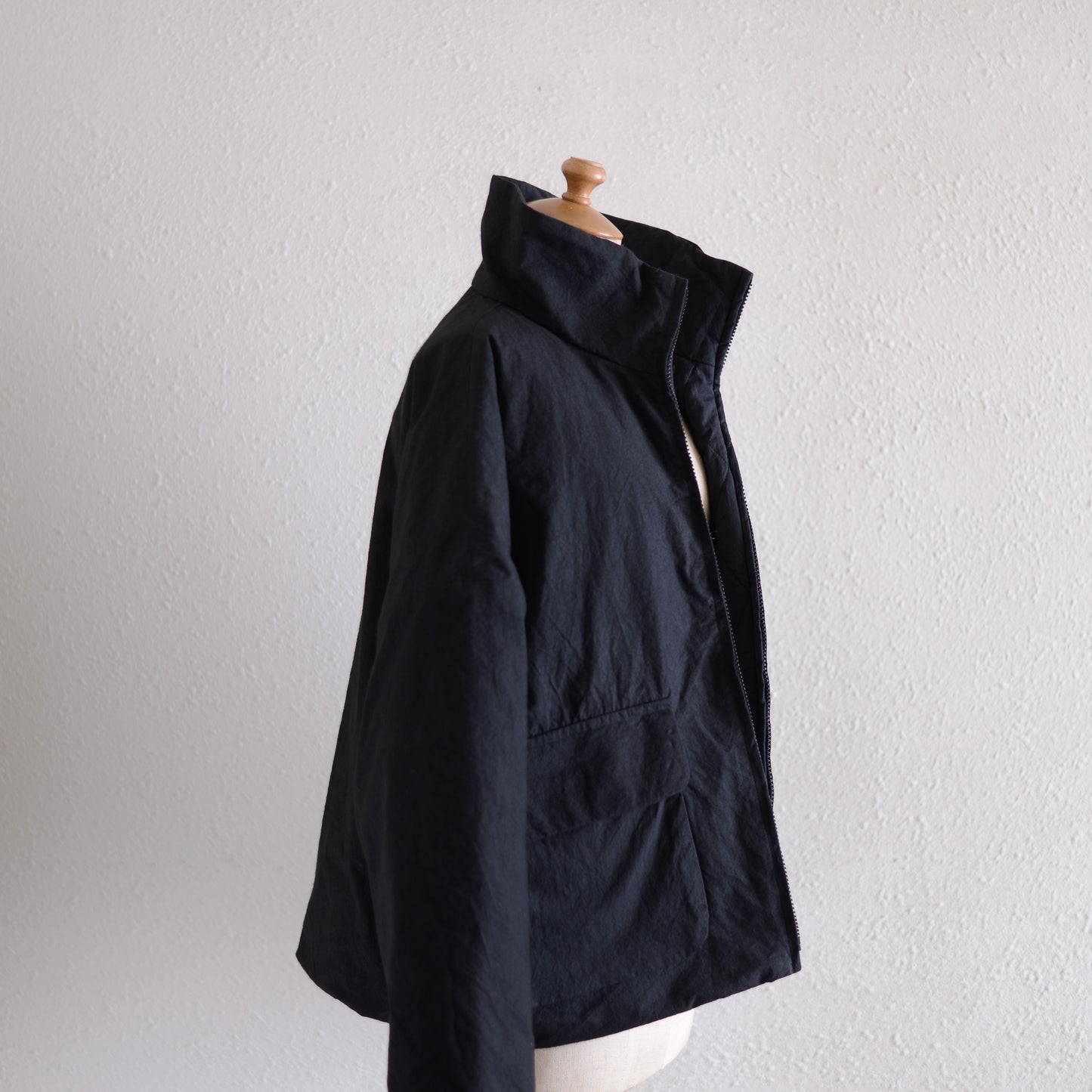 Cotton Quilted Reversible Jacket Black
