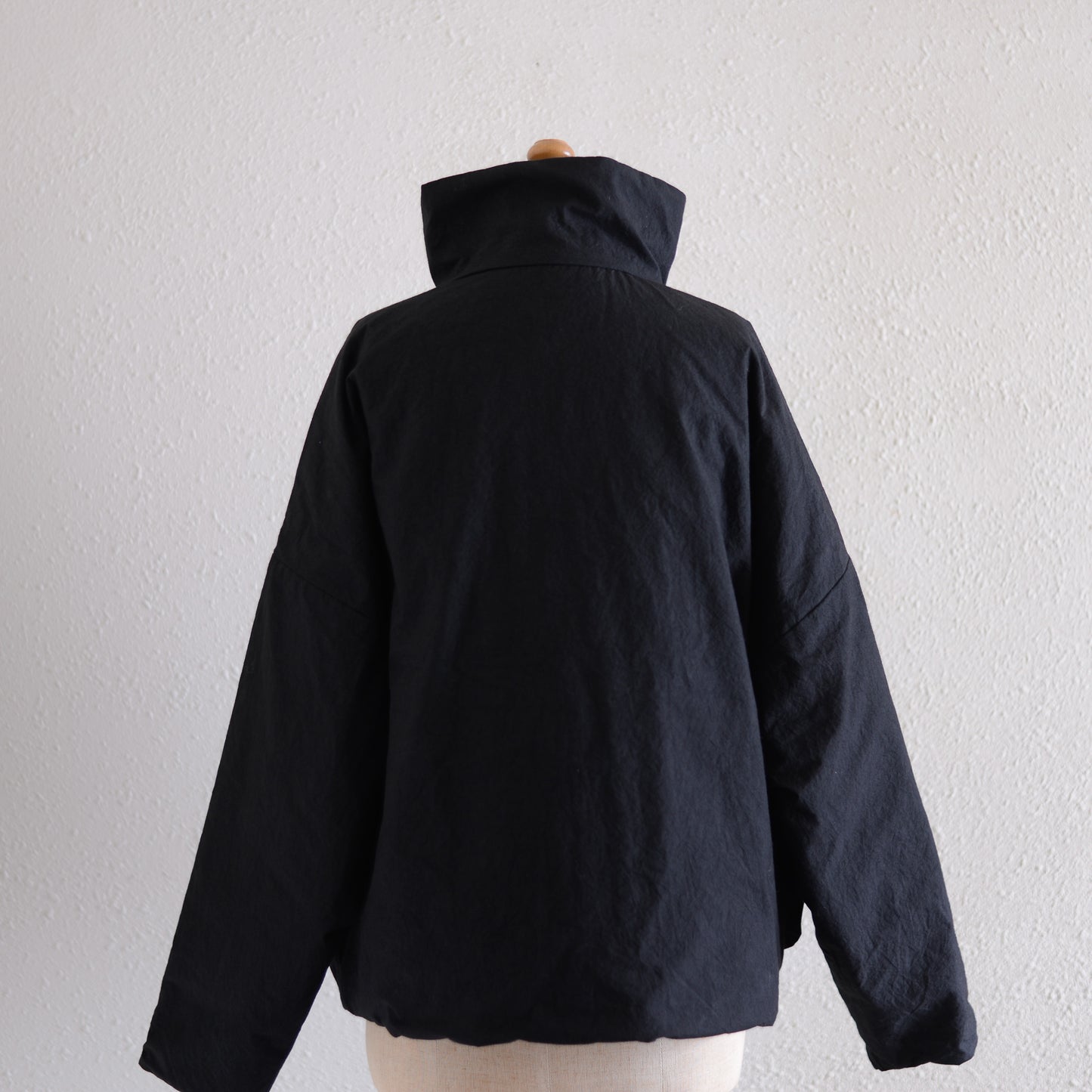 Cotton Quilted Reversible Jacket Black