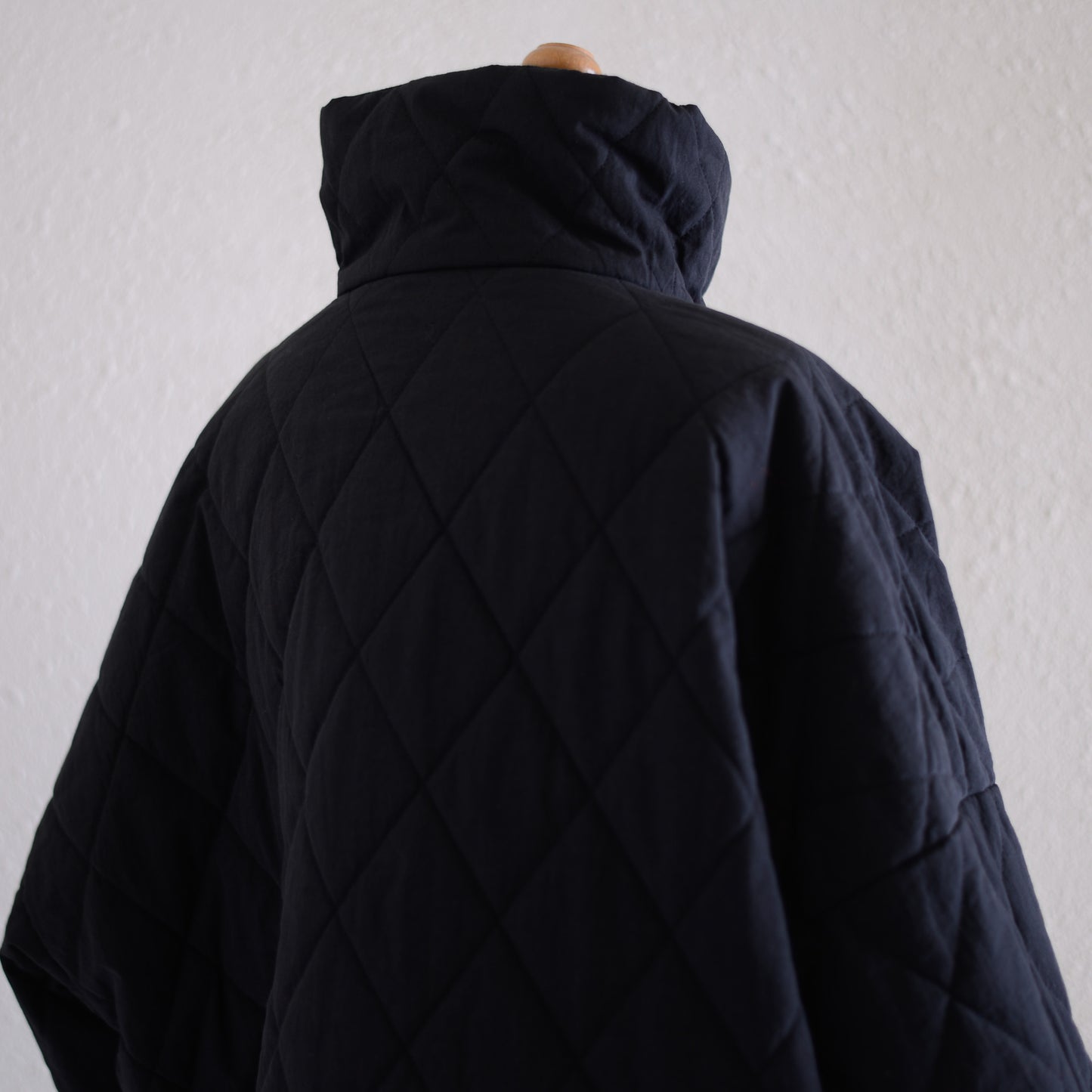 Cotton Quilted Reversible Jacket Black