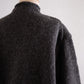 Wool hand knitted cable cardigan in brown