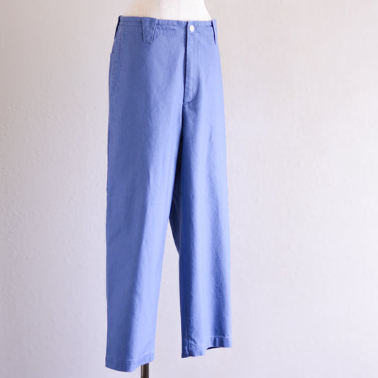 コットンワイドストレートパンツ Blue
