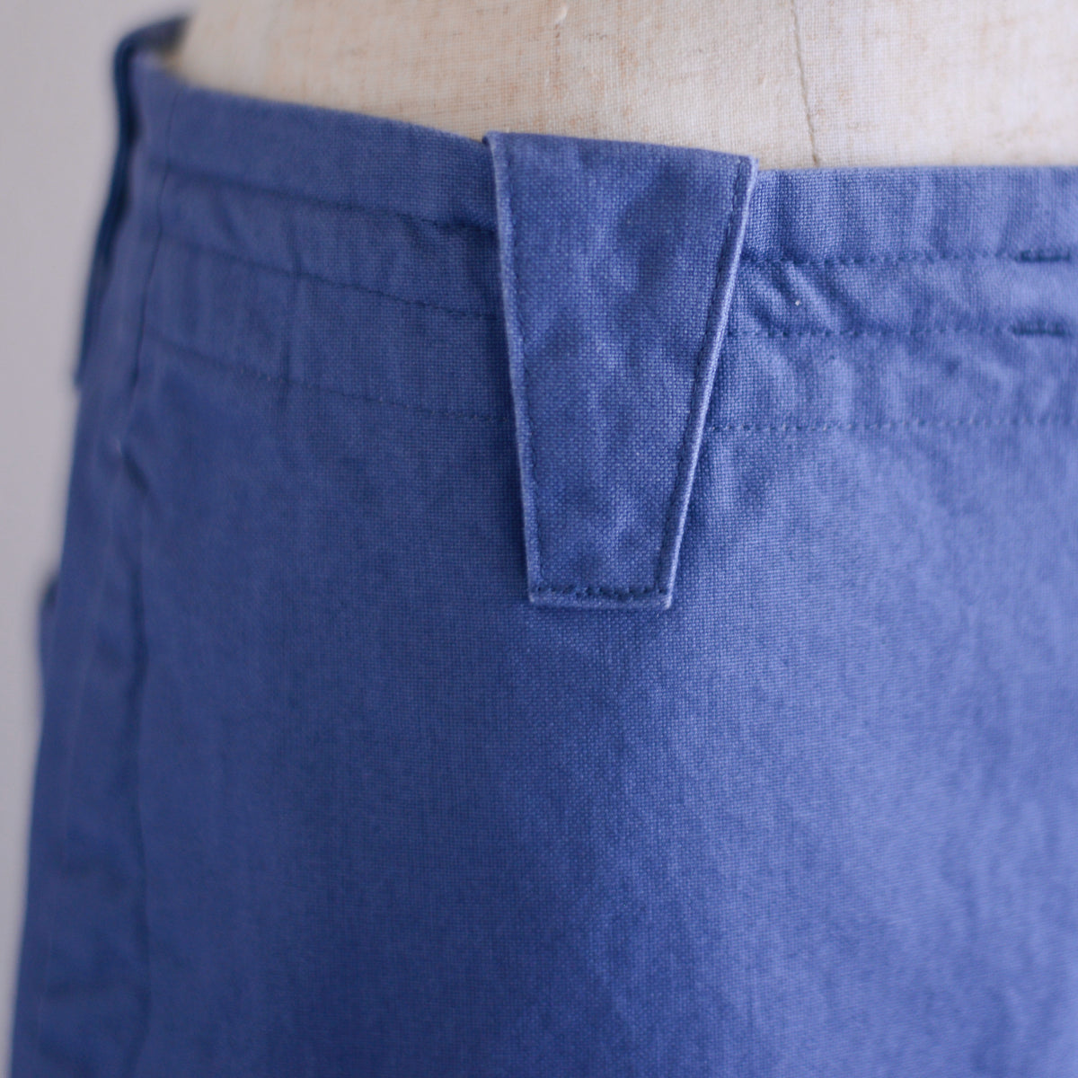 コットンワイドストレートパンツ Blue
