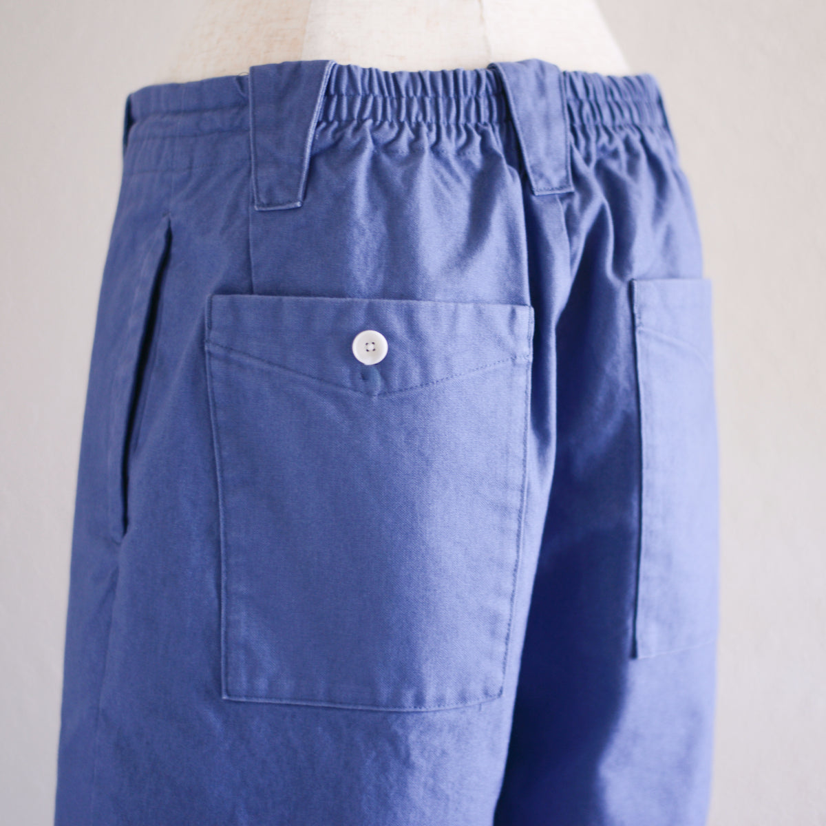 コットンワイドストレートパンツ Blue