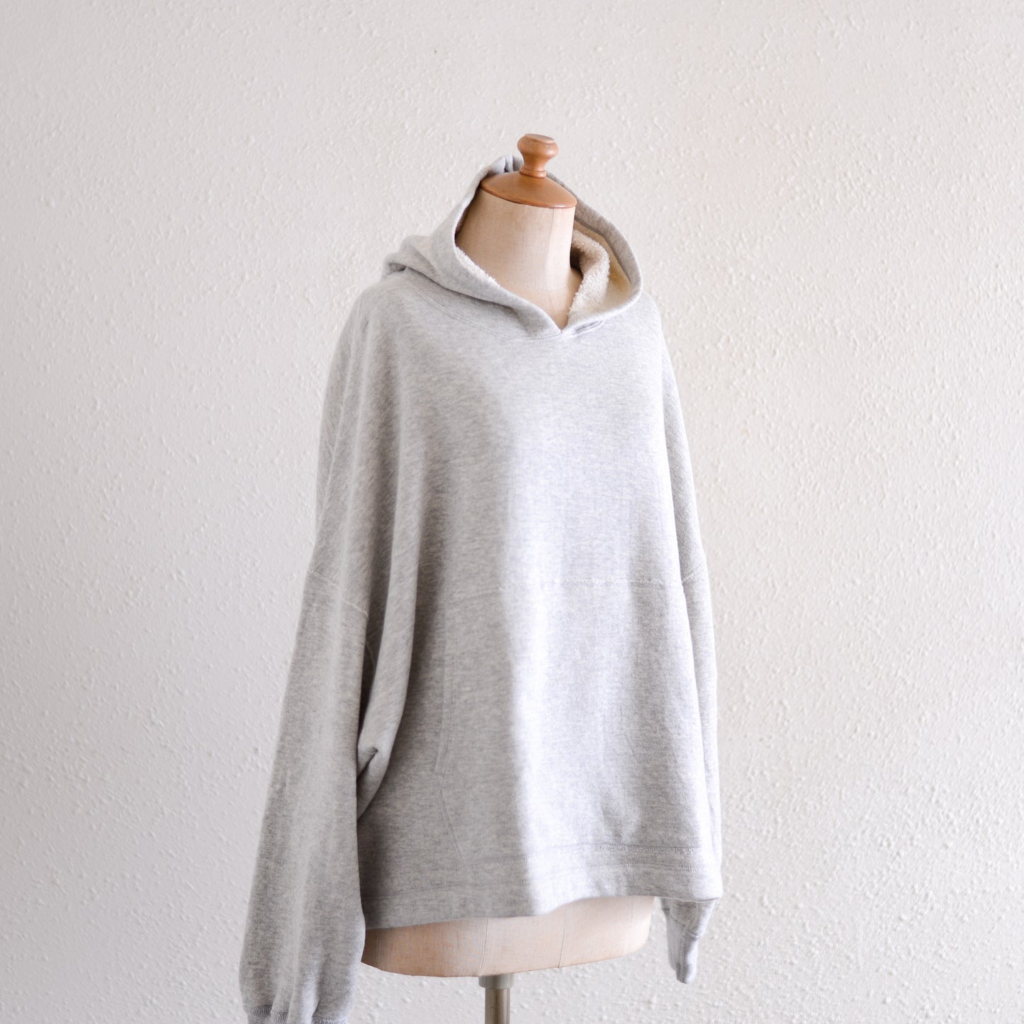 Cotton fleece hoodie Gray
